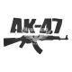 Наклейка з написом AK-47 15x8 чорна