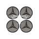 Наклейка Mercedes Benz на ковпаки (срібна) (силікон) діам. 5х5
