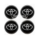 Наклейка Toyota на ковпаки (силікон) чорна діам. 5х5