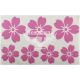 Наклейка Квітки рожеві 7,5х7 3шт, 5,5х5 4шт.