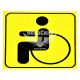 Наклейка квадратна (Інвалід) (жовта) (вел.) (зовн.) (15х15см.)