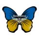 Наклейка Метелик силікон (синьо-жовта) 8,5х6,5см.