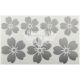 Наклейка Квітки срібні 7,5х7 3шт, 5,5х5 4шт.