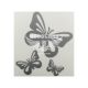 Наклейка Метелики срібні 16,5х15