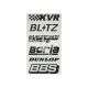 Наклейка з написом в ряд (KVR, BL-TZ, MAXI, BORLA, DUNLOP, BBS) (чорн.) 28х14