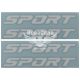 Наклейки на ручки зовнішні з написом Sport білі 4шт. 12х1,2