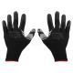 Рукавиці робочі (Intertool) 7" (синтетична, чорного кольору, з поліуритановим покриттям)