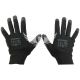 Рукавиці робочі (Intertool) 10" (синтетична, чорного кольору, з поліуритановим покриттям)