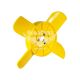 Крильчатка системи охолодження 2101-07 4 лопастей (АРК) (жовта)