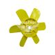 Крильчатка системи охолодження 2101-07 6 лопатей (СНД) (жовта) 2121-Нива