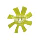 Крильчатка системи охолодження 2101-07 8 лопатей (Skadi) (жовта) 2121-Нива