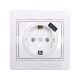 LEZARD MIRA Розетка одинарна з/з + USB роз'єм, білий