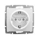 LEZARD RAIN Розетка одинарна з/з ПБТ, білий, (без рамки)