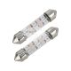 Лампочка 2-ох цокольна LED T11_C8W SMD зелена 6-діодів 12V-0,7Вт SV8.5-8 41мм. (Futura) (к-т.-2шт.)