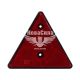 Катафот відблискувач прицепу пластмас (Isiksan) з чорною рамкою трикутник червоний