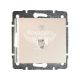 LEZARD RAIN Розетка телефонна євро, перлинно-білий перламутр, (без рамки)
