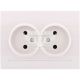 LEZARD DERIY Розетка подвійна б/з, білий
