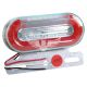 Ліхтар габаритний універсальний (Tempest) LED 24V червоний (овальний)