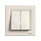 Schneider Electric Asfora Вимикач подвійний, кремовий