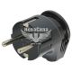 E.NEXT Вилка електрична e.plug.angle.008.16,з заземленням, 16А кутова чорна