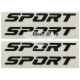 Наклейки на ручки зовнішні з написом Sport чорні 4шт. 12х1,2
