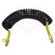 Шланг повітряний М16х1,5 чорний, жовтий наконечник 7м. (Rider) (зєднання машини з полуприцепом)