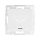 LEZARD RAIN Вимикач прохідний одинарний з підсвіткою, білий, без рамки