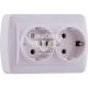 LEZARD DEMET Розетка подвійна з/з, білий