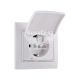 LEZARD MIRA Розетка одинарна з/з з кришкою, білий