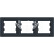 Schneider Electric Asfora Рамка 3-а горизонтальна, антрацит