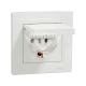 Schneider Electric Asfora Розетка одинарна з/з з кришкою, білий