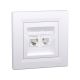 Schneider Electric Asfora Розетка комп'ютер + телефон RJ45 CAT5e + RJ12, білий