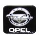 Наклейка з написом Opel (чорне тло) (силікон) 7х7