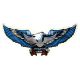 Наклейка Орел (крила в бік) (синій) 17х8