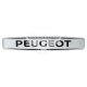Наклейка з написом Peugeot (срібне тло) (силікон) 12х2,2