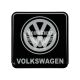 Наклейка з написом Volkswagen (чорне тло) (силікон) 7х7
