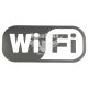 Наклейка з написом Wi Fi 15x7 срібна