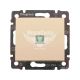 LEGRAND Valena Выключатель одинарный с подсветкой, слоновая кость, без рамки