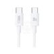 Кабель для зарядки моб. телеф. Type-C to Type-C (Brevia) 1м. білий, 60W, Box (55100)