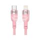 Кабель для зарядки моб. телеф. Type-C to Lightning (Brevia) 1.2м. рожевий, 30W, Box