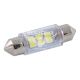 Лампочка 2-ох цокольна LED T11_C5W SMD біла 6-діодів 24V-5Вт SV8.5-8 36мм. (Solar) (к-т.-2шт.)