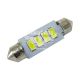 Лампочка 2-ох цокольна LED T11_C5W SMD біла 4-діоди 12V-5Вт SV8.5-8 39мм. (Solar) (к-т.-2шт.)