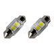Лампочка 2-ох цокольна LED T11_C5W SMD біла 2-діоди 12V-5Вт Festoon 31мм. (Zollex) 16076 (к-т.-2шт.)