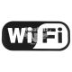 Наклейка з написом Wi Fi 15x7 чорна