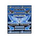 Наклейка (планшет) для мото Honda кт.-17шт. 29х24,5 синя