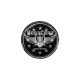 Наклейка Герб України (круг чорне тло) (силікон) діам 5,5