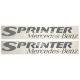 Наклейка на бік авто з написом SPRINTER (срібн.) 96х15