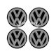 Наклейка VW на ковпаки (срібна) (силікон) діам. 5х5