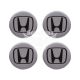 Наклейка Honda на ковпаки (силікон) срібна діам. 5х5