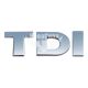 Наклейка з написом TDI хром (метал.)